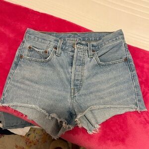 Levi Light Wash Denim Shorts